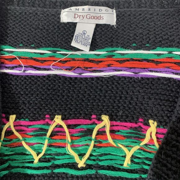 Cambridge Vintage Hand Knit Sweater Womens Large Cardigan Floral - Picture 5 of 7